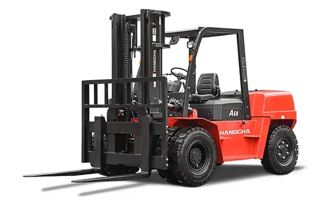 Иллюстрация дизельного вилочного погрузчика Hangcha CPCD70-AG42 с мачтой