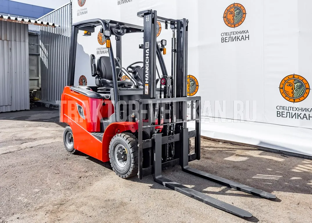 Иллюстрация электрического вилочного погрузчика Hangcha CPD15-AC3 с мачтой VFHM 480